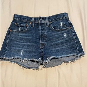 Levi Strauss & Co. 501 Frayed Hem Jean Shorts